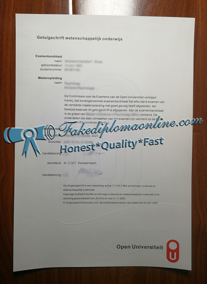 Open Universiteit Nederland diploma