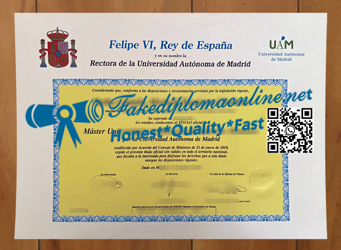 Autonomous University of Madrid diploma