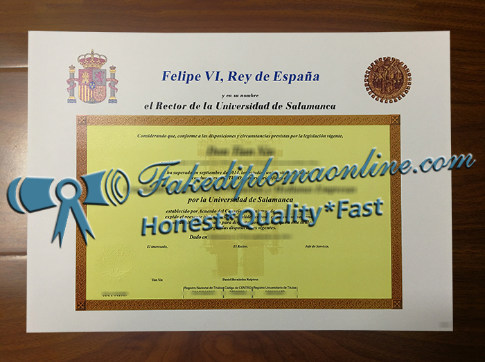 Universidad de Salamanca diploma