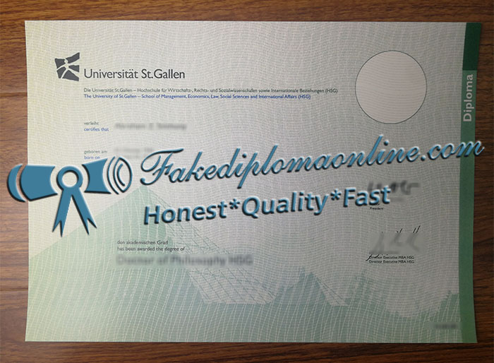 Universität St. Gallen diploma