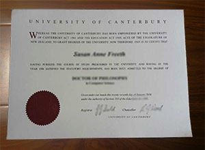 University of Canterbury diploma