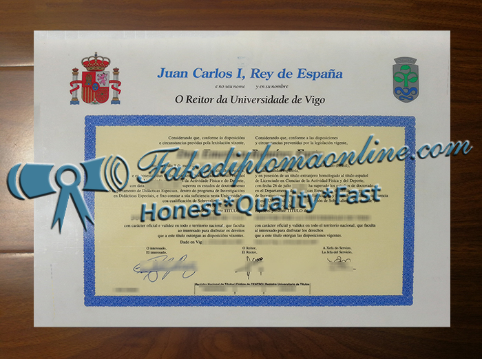 University of Vigo diploma