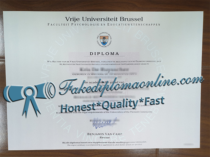 Vrije Universiteit Brussel diploma