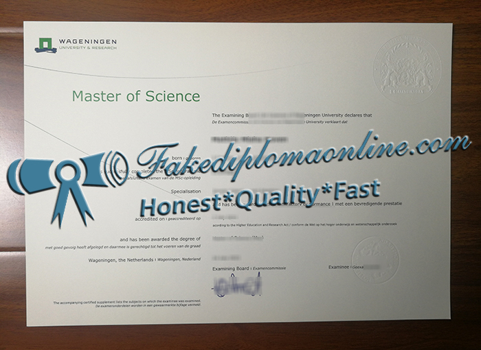 Wageningen University & Research diploma