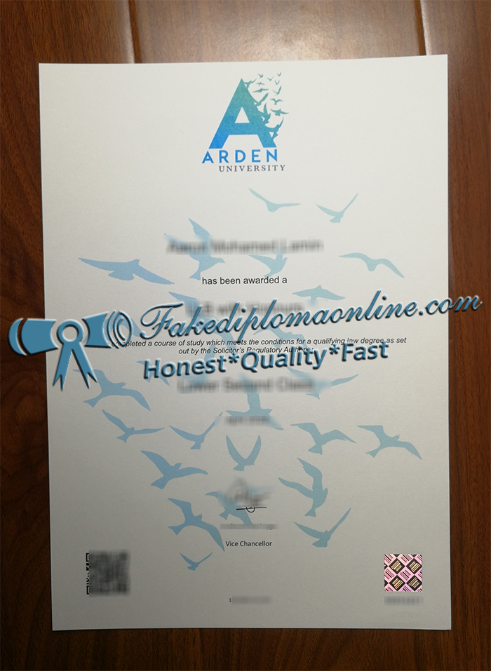 Arden University diploma