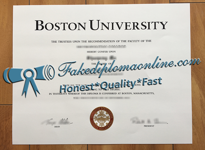 Boston University diploma