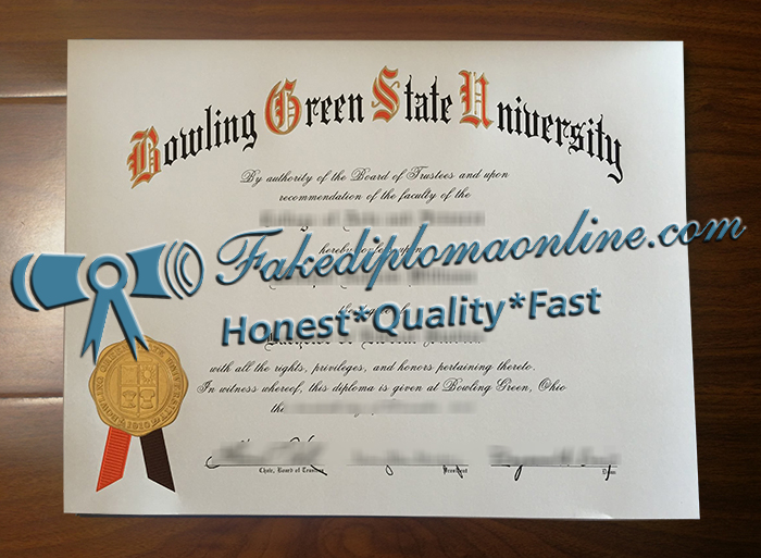 Bowling Green State University diploma