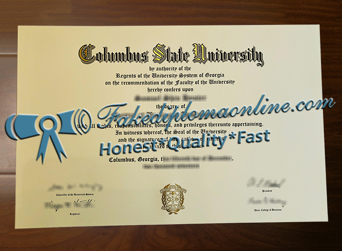 Columbus State University diploma