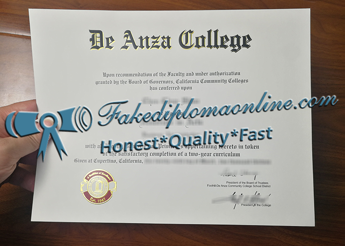 De Anza College diploma