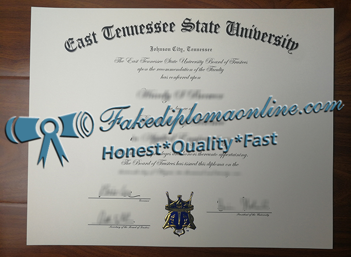 East Tennessee State University diploma