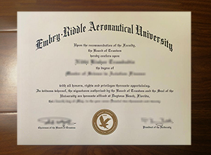Embry-Riddle Aeronautical University diploma