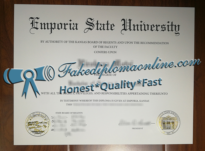 Emporia State University diploma