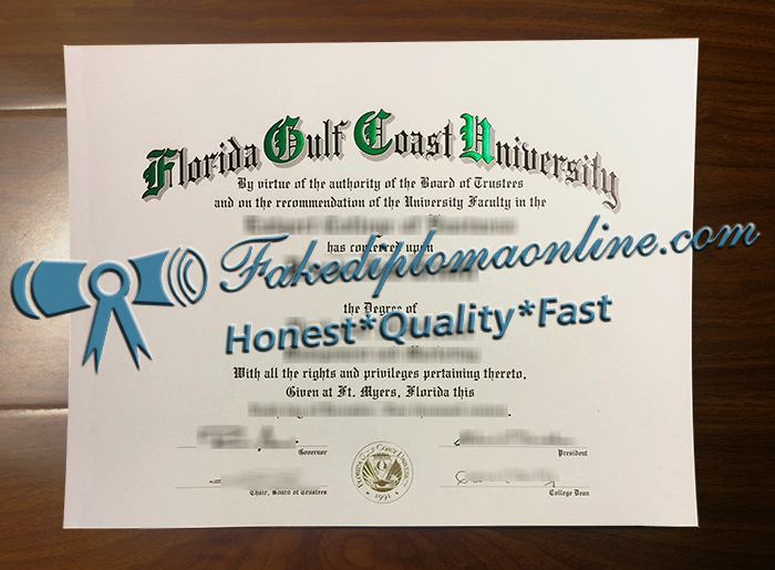 Florida Gulf Coast University diploma
