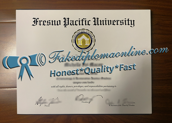 Fresno Pacific University diploma