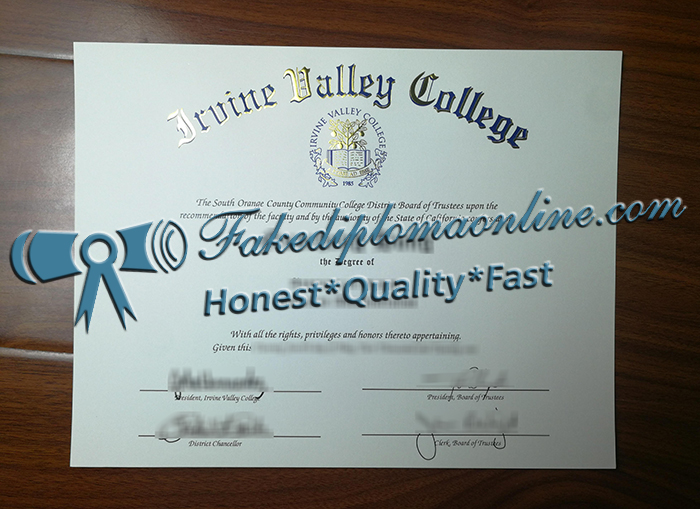 Irvine Valley College diploma