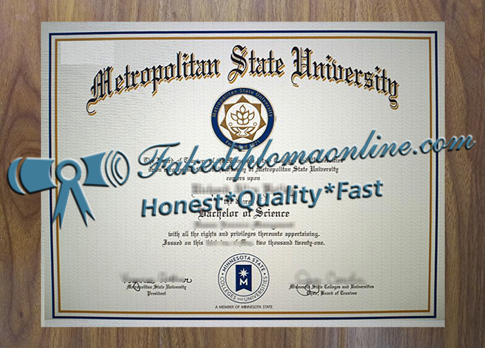 Metropolitan State University diploma