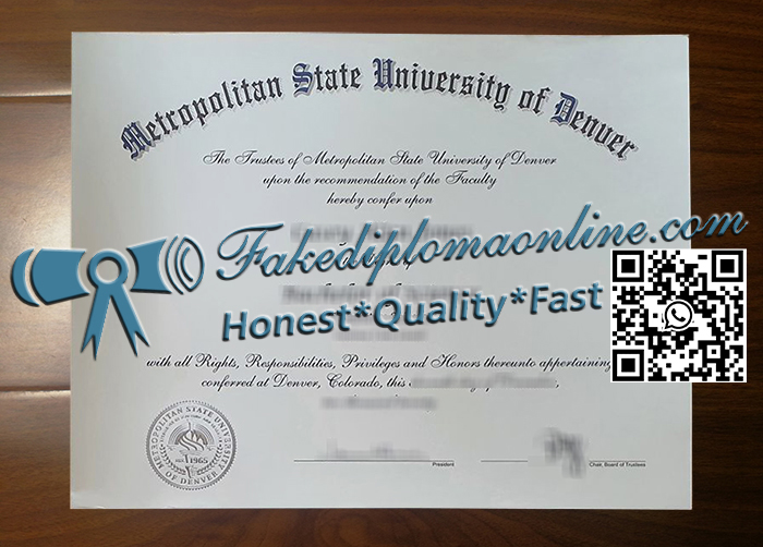 Metropolitan State University of Denver diploma