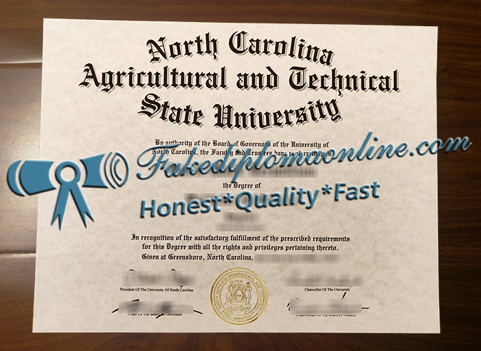 North Carolina A&T State University diploma
