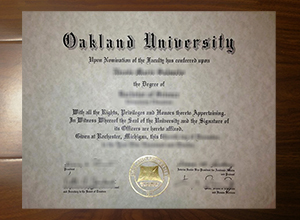 Oakland University diploma