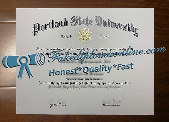 Portland State University diploma