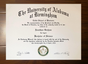University of Alabama at Birmingham diploma