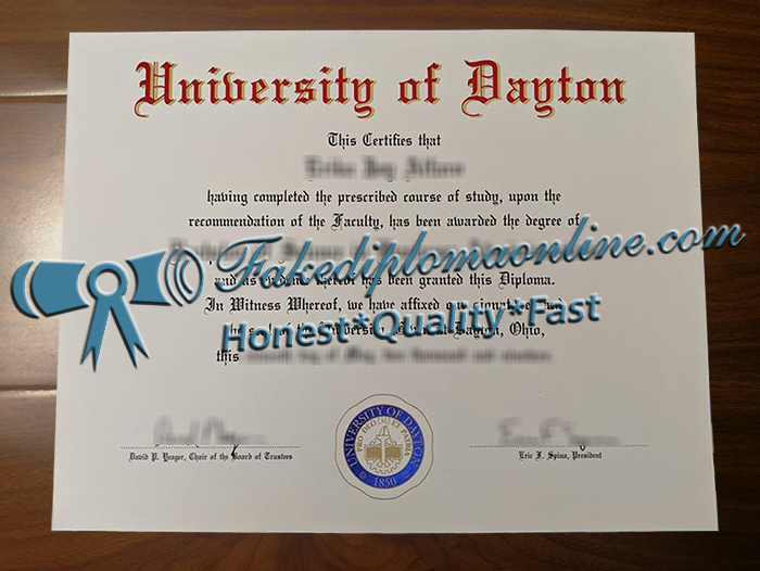 University of Dayton diploma