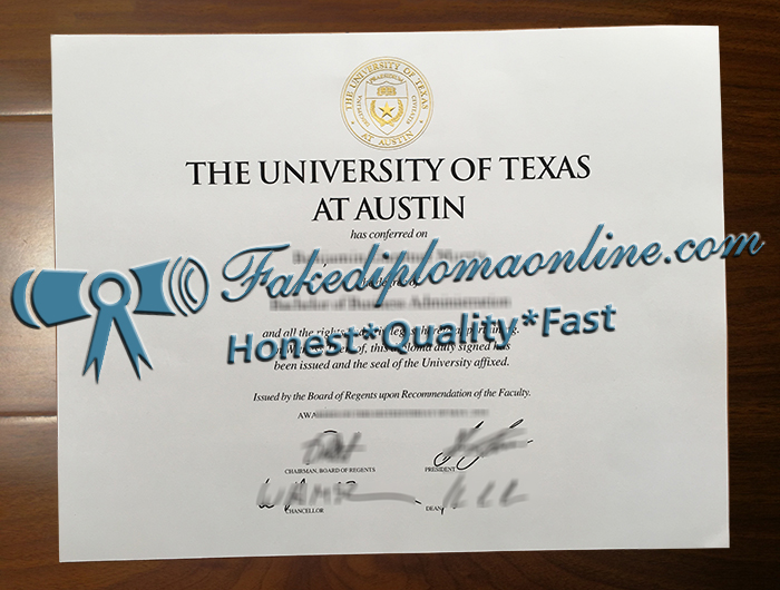 University of Texas at Austin diploma