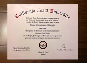 California Coast University diploma