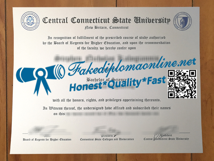 Central Connecticut State University diploma
