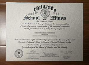 Colorado School of Mines diploma