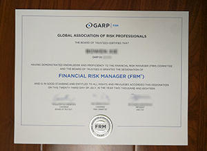 Financial Risk Manager certificate