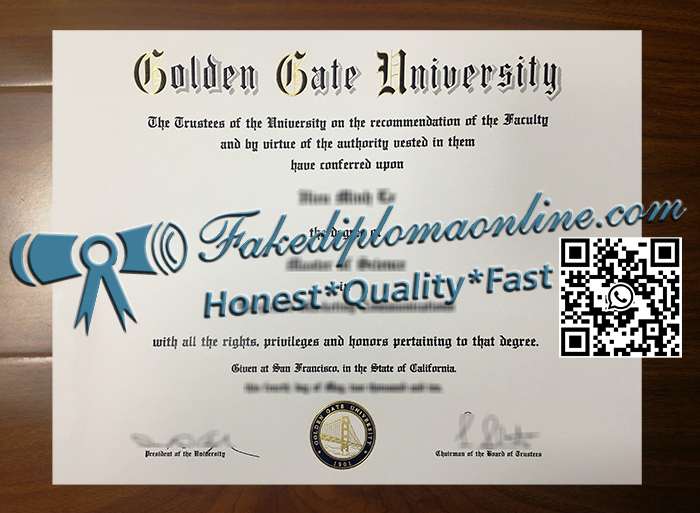 Golden Gate University diploma
