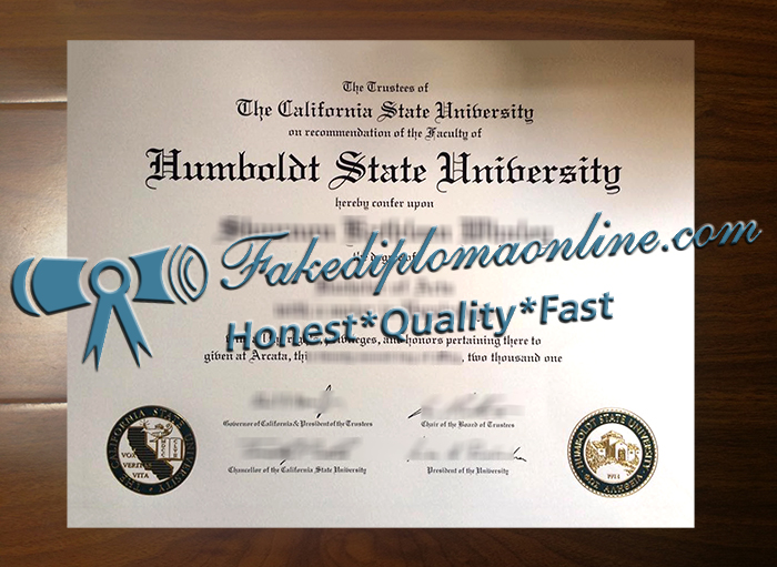Humboldt State University diploma