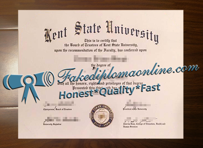 Kent State University diploma