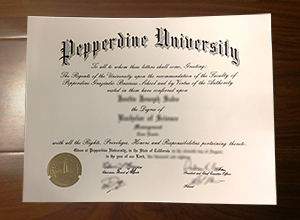 Pepperdine University diploma