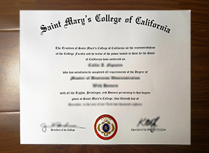 Saint Mary's College of California diploma