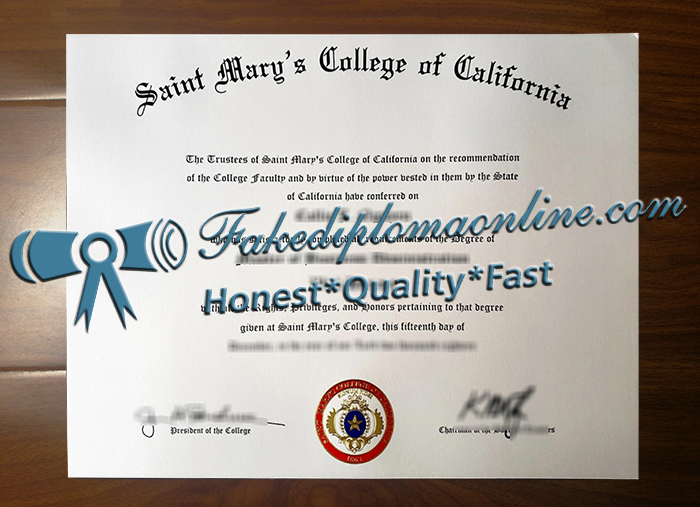 Saint Mary's College of California diploma