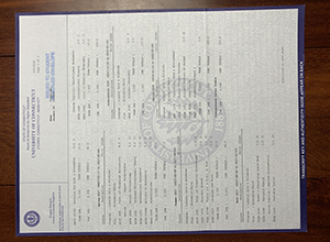 University of Connecticut transcript