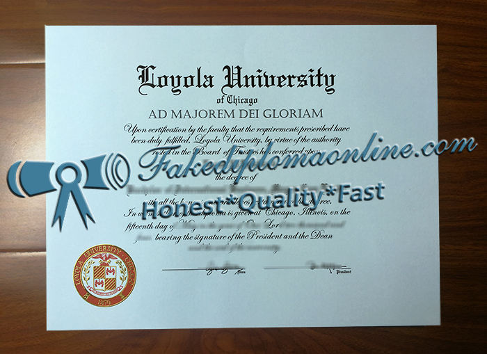 Loyola University Chicago diploma