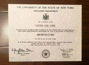 NY Architecture license