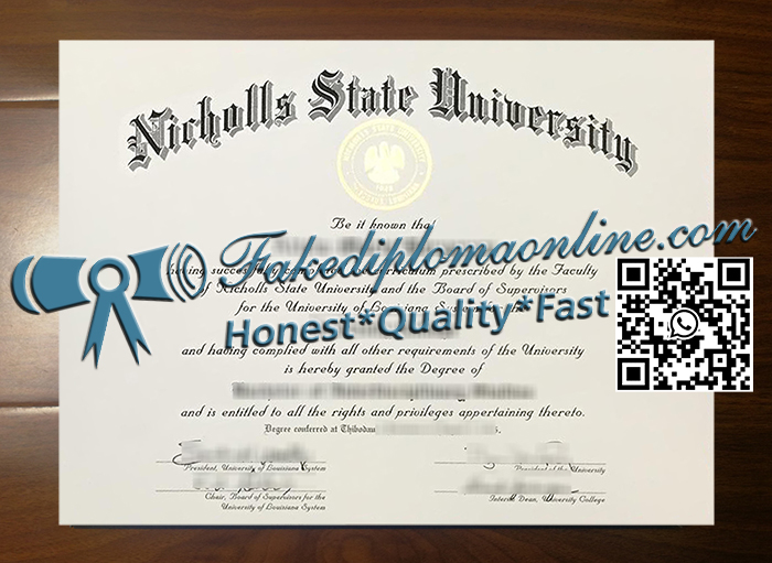 Nicholls State University diploma