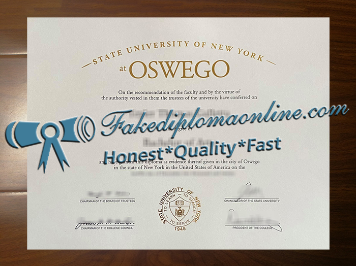 SUNY Oswego diploma