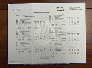 Towson University transcript