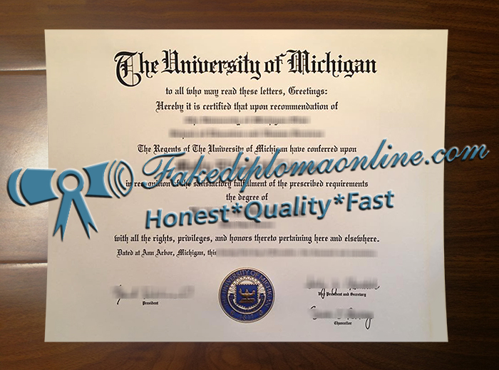 University of Michigan diploma