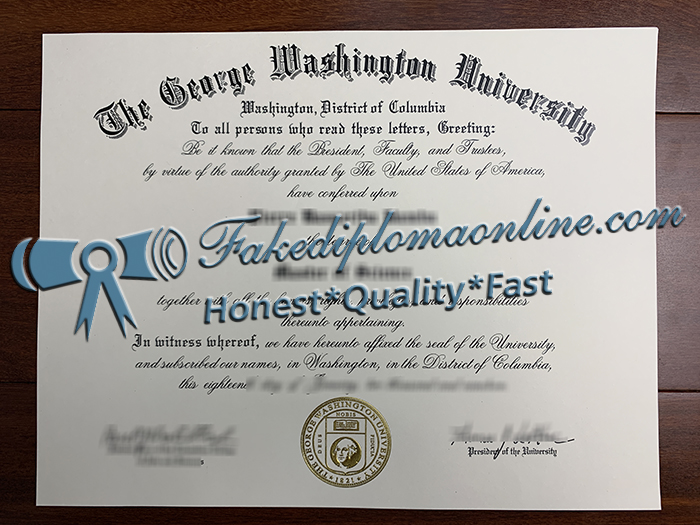George Washington University diploma