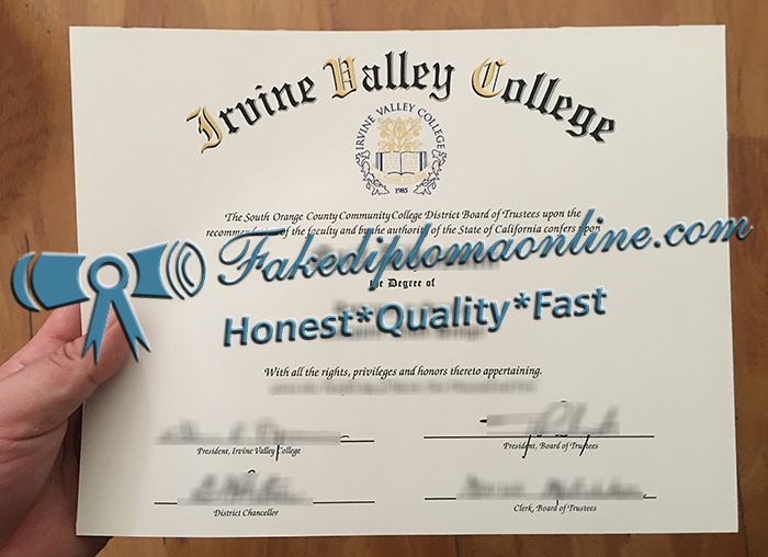 Irvine Valley College diploma