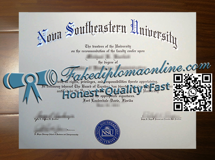 Nova Southeastern University diploma