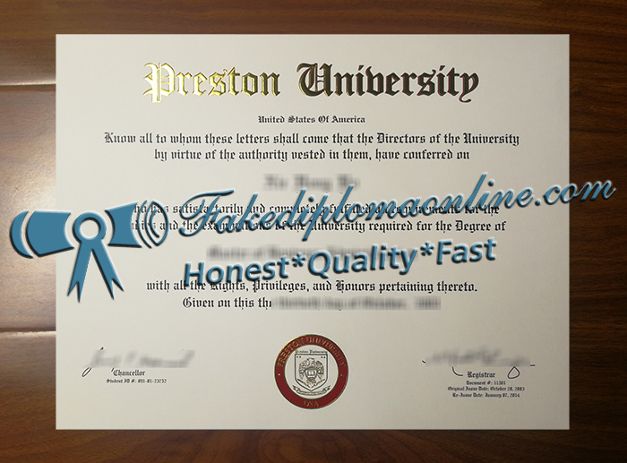 Preston University degree