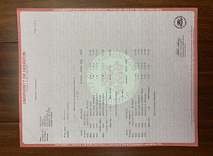 University of Houston transcript