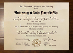University of Notre Dame degree